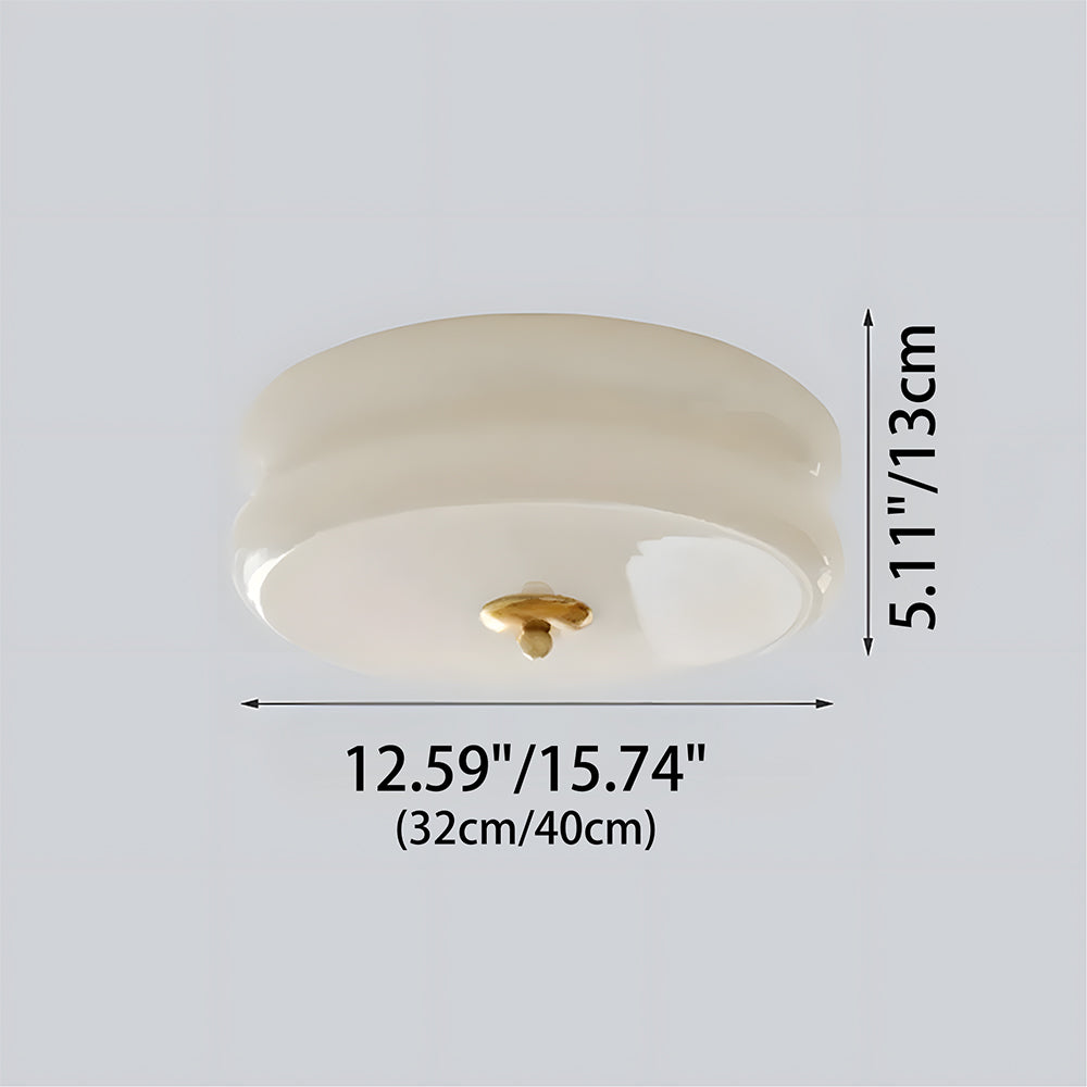Industriel glas loftslampe med LED i guld krom til spisestue og stue | Temsk