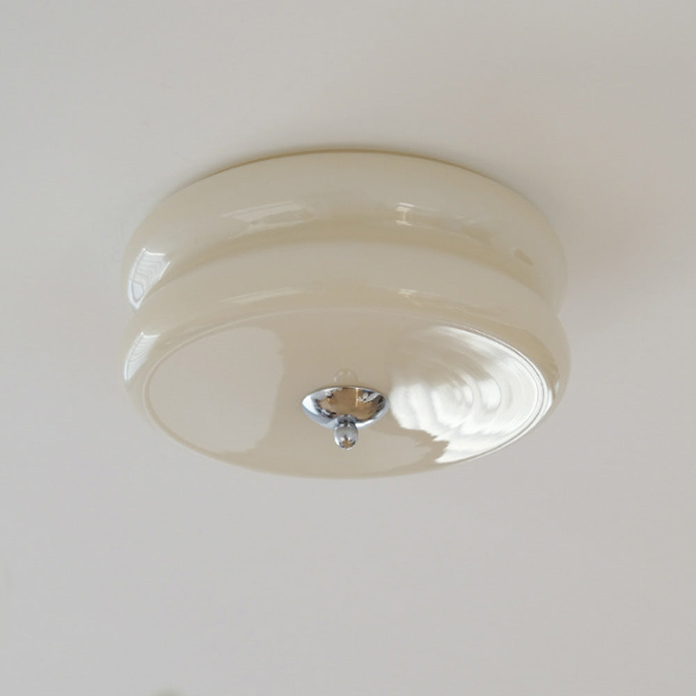 Industriel glas loftslampe med LED i guld krom til spisestue og stue | Temsk