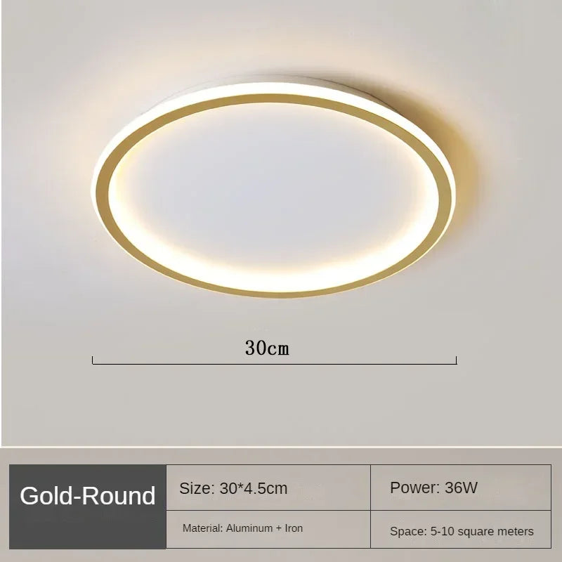 Round Scandinavian LED Ceiling Light In Metal Aluminum For Living Room | Temsk