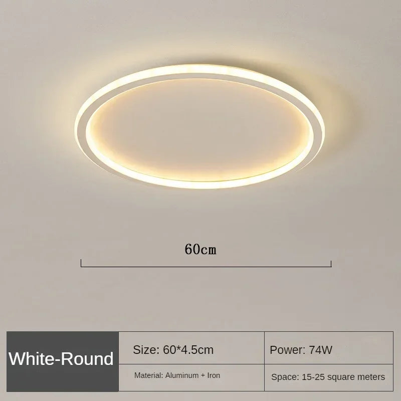 Round Scandinavian LED Ceiling Light In Metal Aluminum For Living Room | Temsk