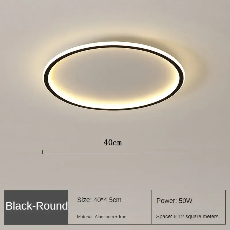 Round Scandinavian LED Ceiling Light In Metal Aluminum For Living Room | Temsk