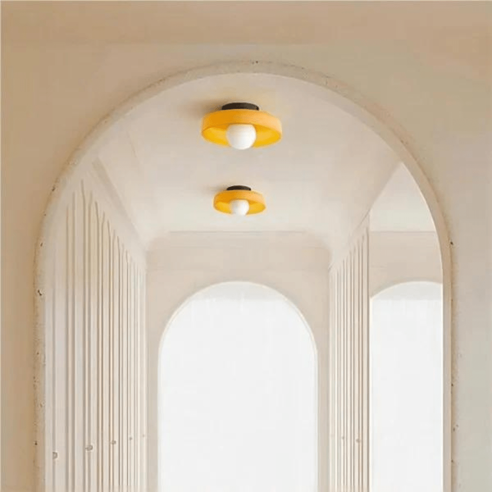 Nordic Style LED Glass Disc Wall And Ceiling Light Fixture, 1 Light | Temsk