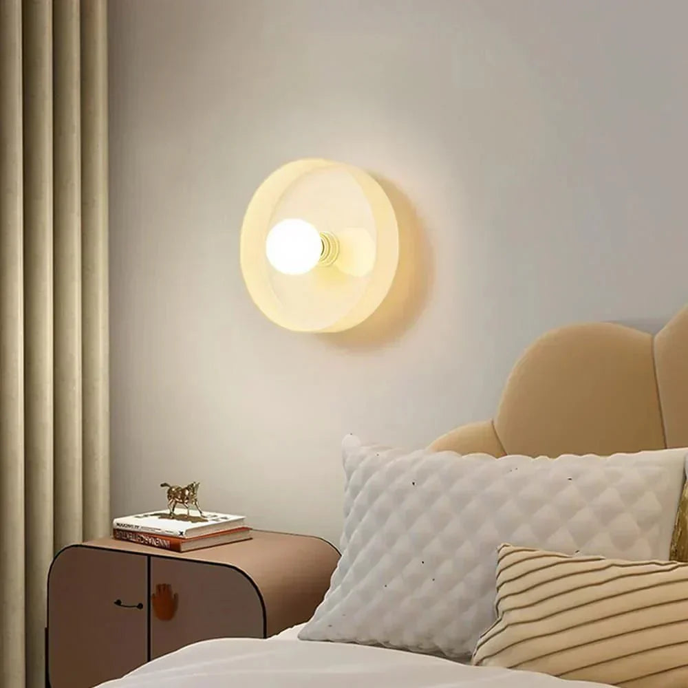 Nordic Style LED Glass Disc Wall And Ceiling Light Fixture, 1 Light | Temsk