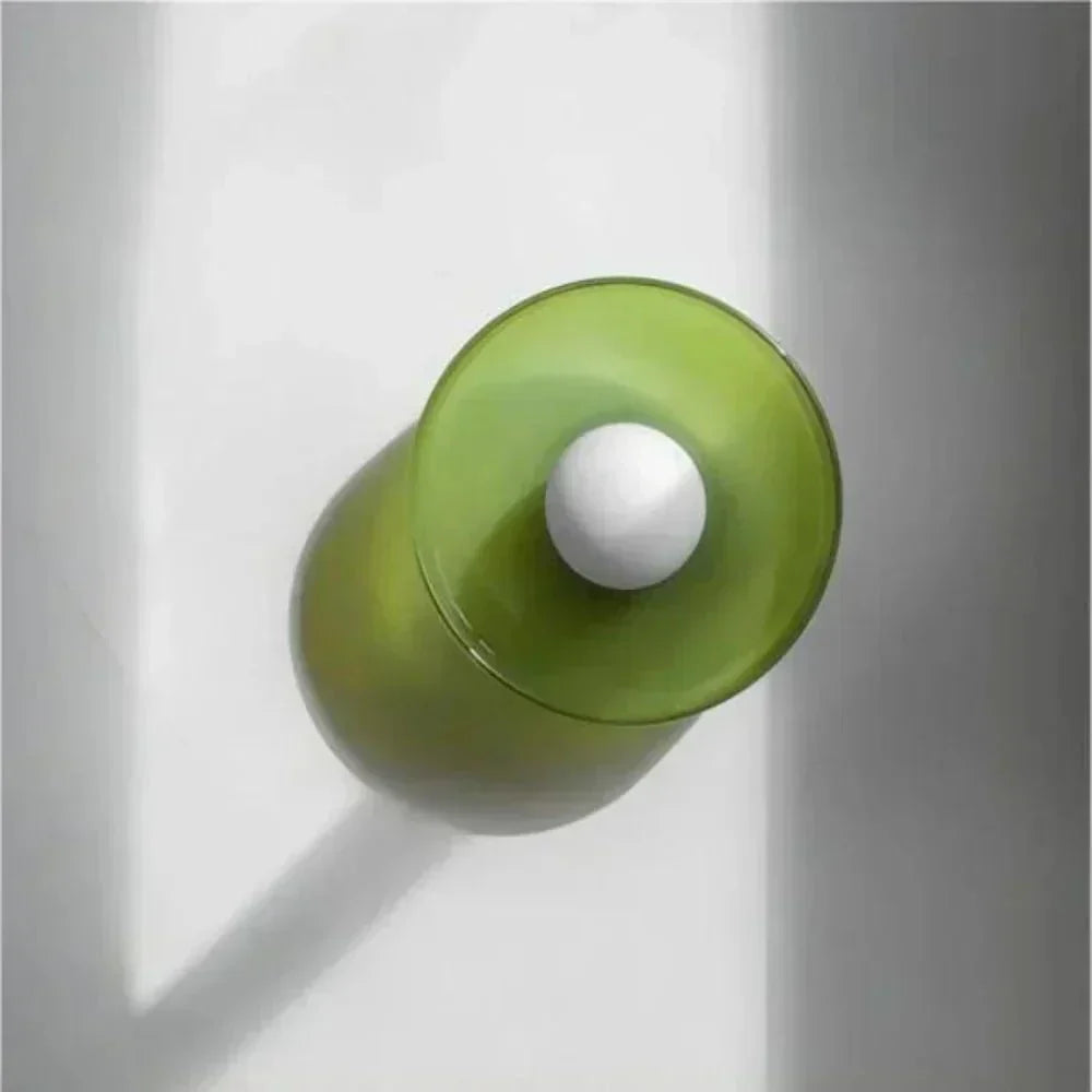 Nordic Style LED Glass Disc Wall And Ceiling Light Fixture, 1 Light | Temsk