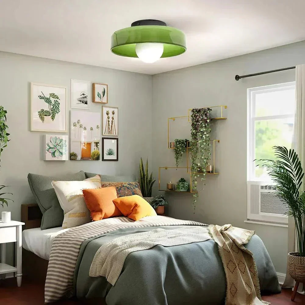 Nordic Style LED Glass Disc Wall And Ceiling Light Fixture, 1 Light | Temsk
