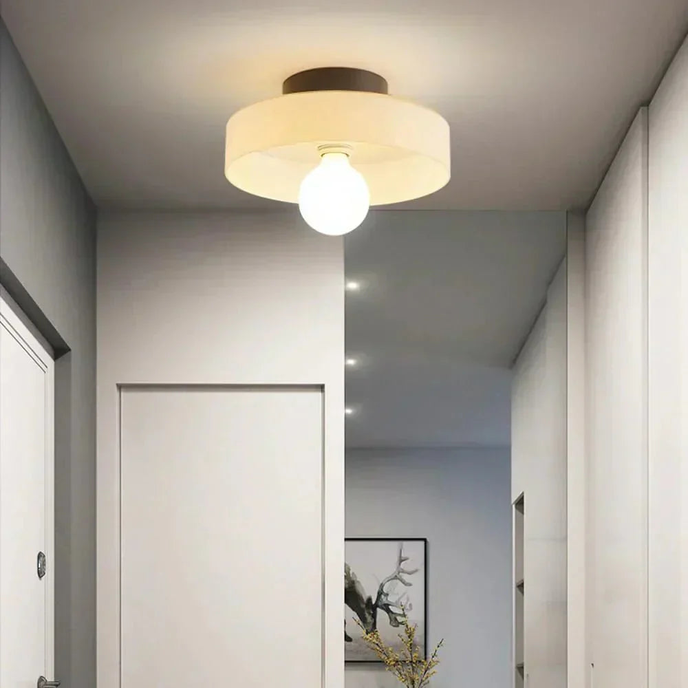 Nordic Style LED Glass Disc Wall And Ceiling Light Fixture, 1 Light | Temsk