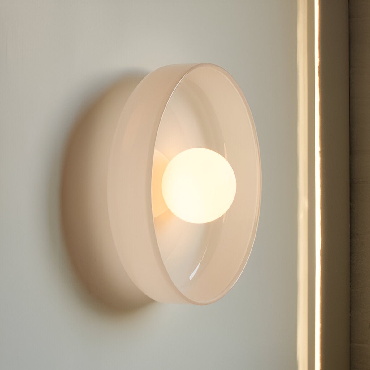 Nordic Style LED Glass Disc Wall And Ceiling Light Fixture, 1 Light | Temsk