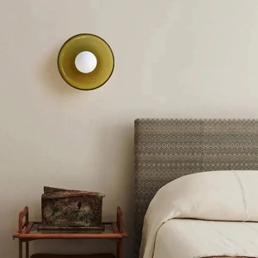 Nordic Style LED Glass Disc Wall And Ceiling Light Fixture, 1 Light | Temsk