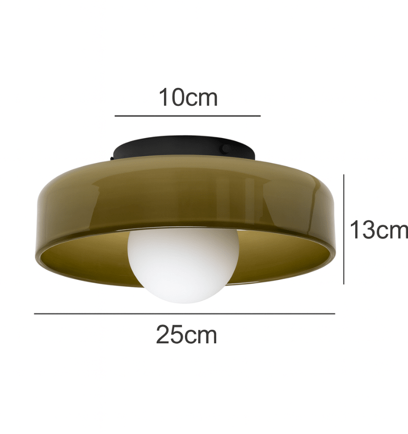 Nordic Style LED Glass Disc Wall And Ceiling Light Fixture, 1 Light | Temsk