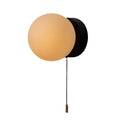 LED Glass Globe Wall Sconce With Pull Cord, Minimalist Design | Temsk