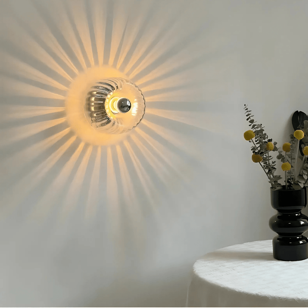 Round LED Glass Wall Sconce In Modern Minimalist Design, 1 Light | Temsk