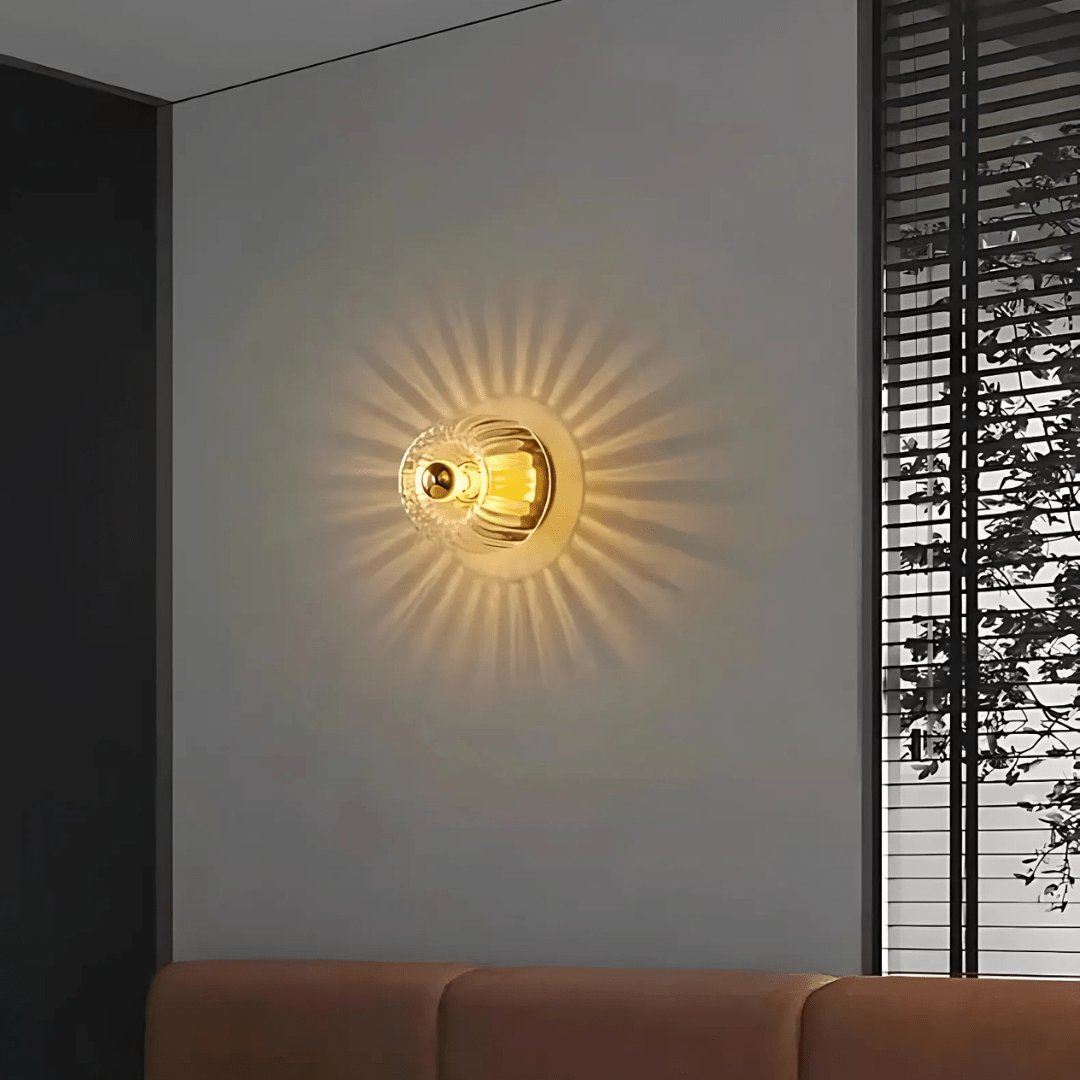 Round LED Glass Wall Sconce In Modern Minimalist Design, 1 Light | Temsk