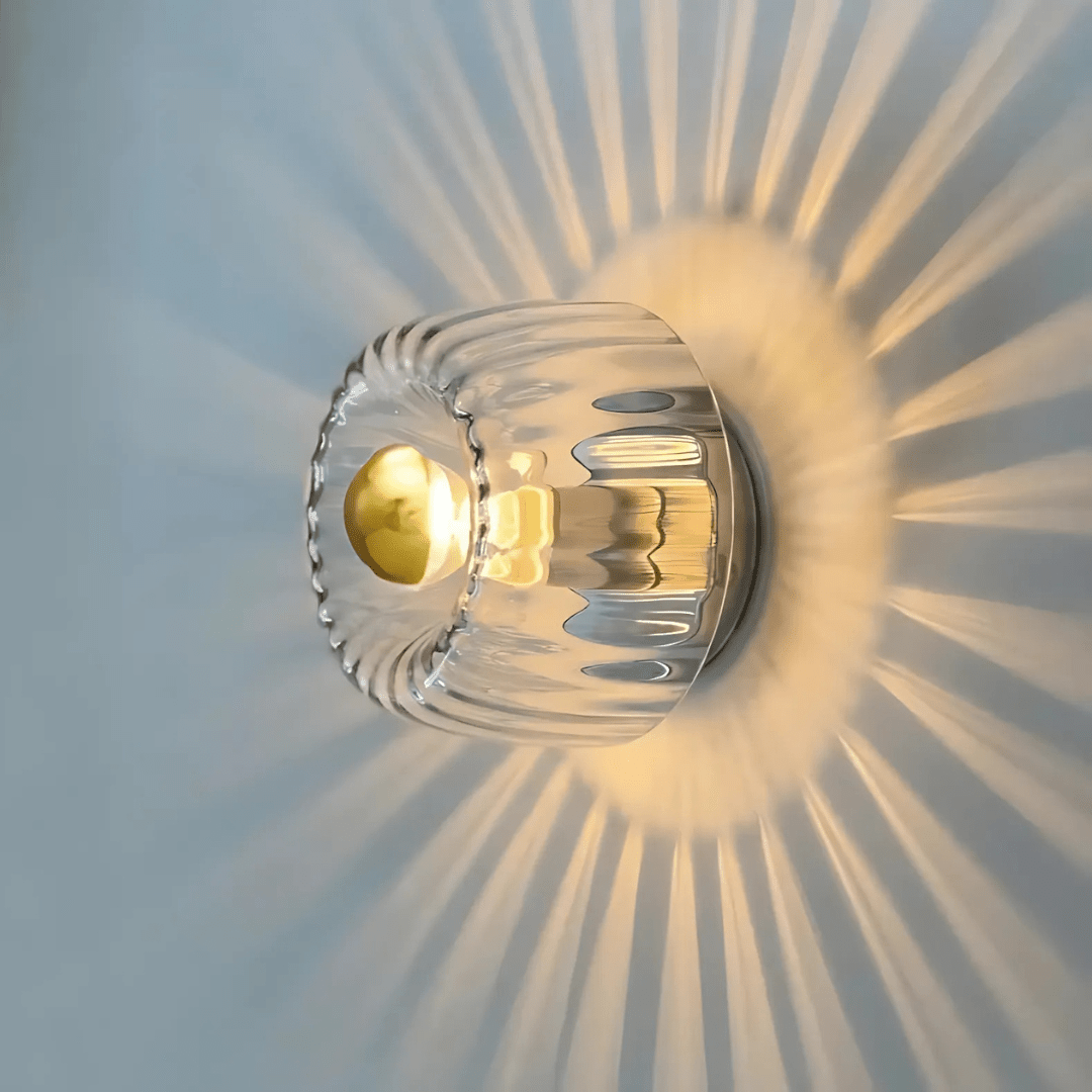 Round LED Glass Wall Sconce In Modern Minimalist Design, 1 Light | Temsk