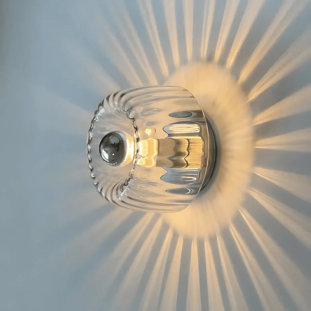 Round LED Glass Wall Sconce In Modern Minimalist Design, 1 Light | Temsk