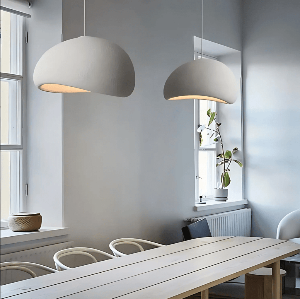 LED Pendant Light With Dome Fiberglass Shade For Modern Ceiling Fixture | Temsk