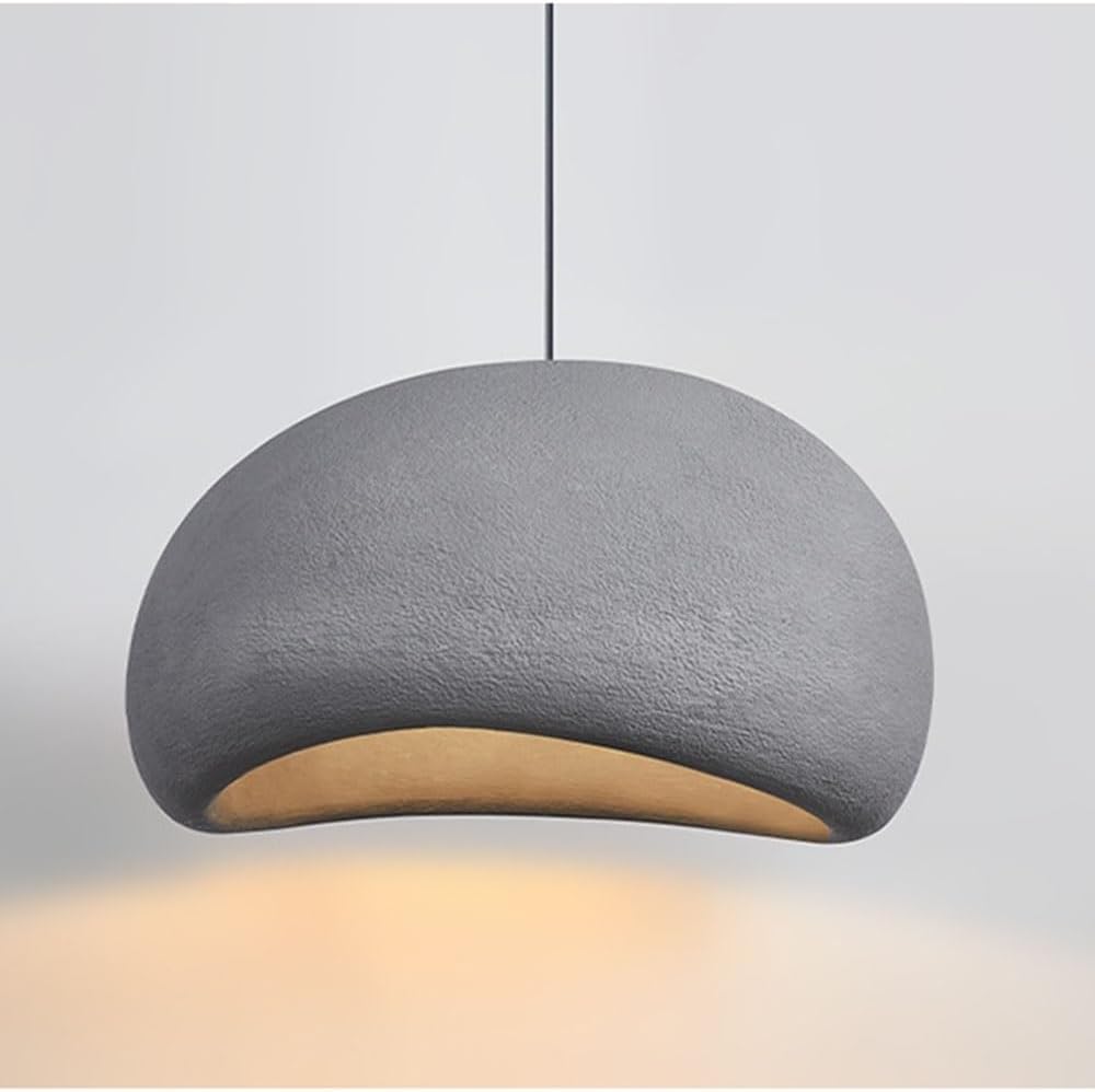 LED Pendant Light With Dome Fiberglass Shade For Modern Ceiling Fixture | Temsk