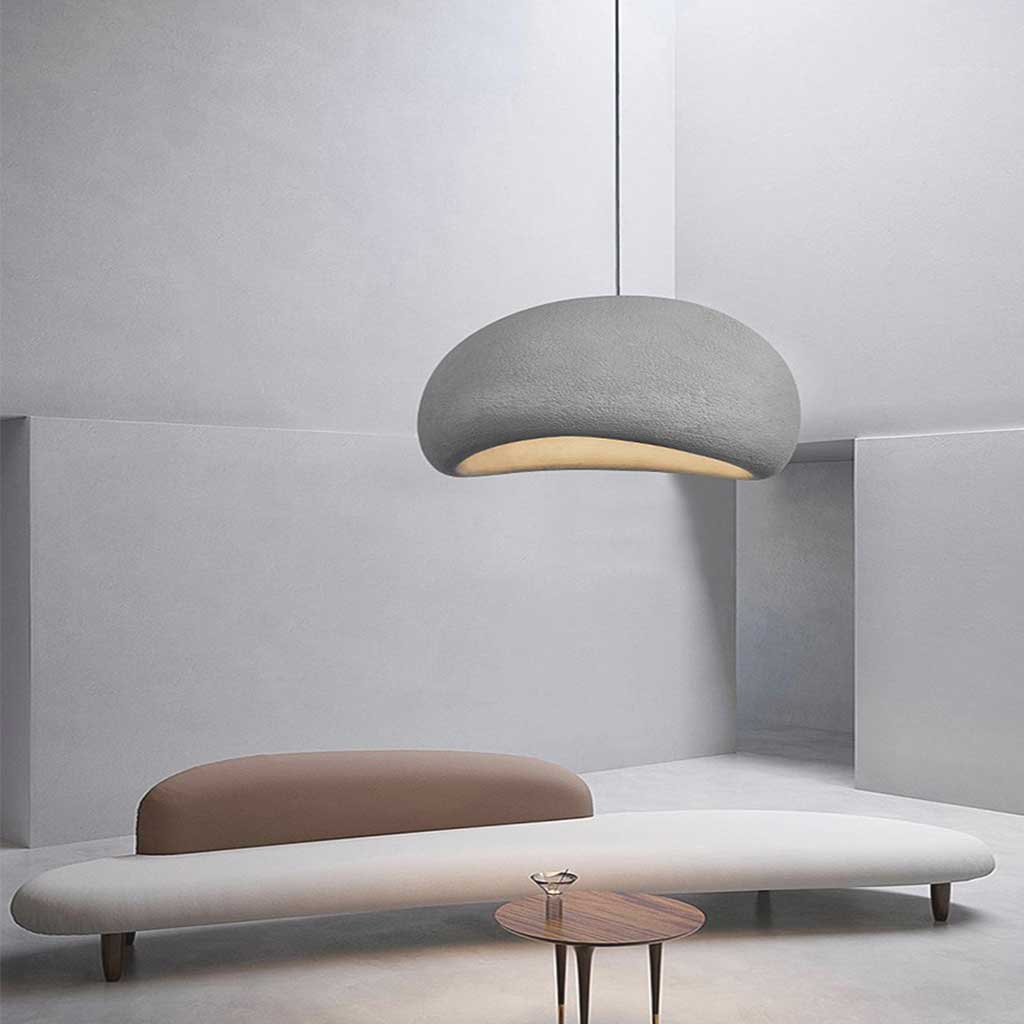 LED Pendant Light With Dome Fiberglass Shade For Modern Ceiling Fixture | Temsk