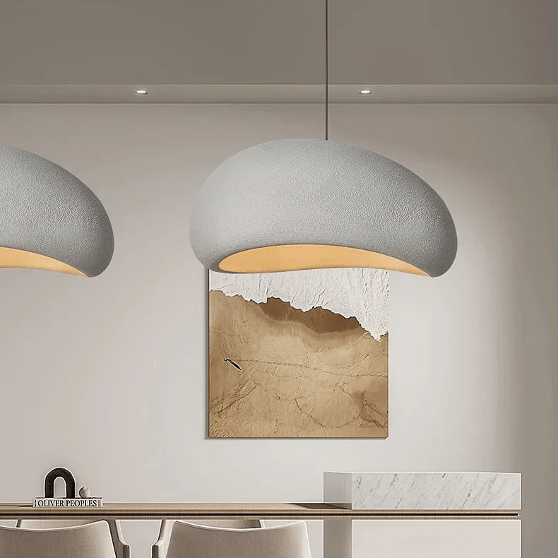 LED Pendant Light With Dome Fiberglass Shade For Modern Ceiling Fixture | Temsk