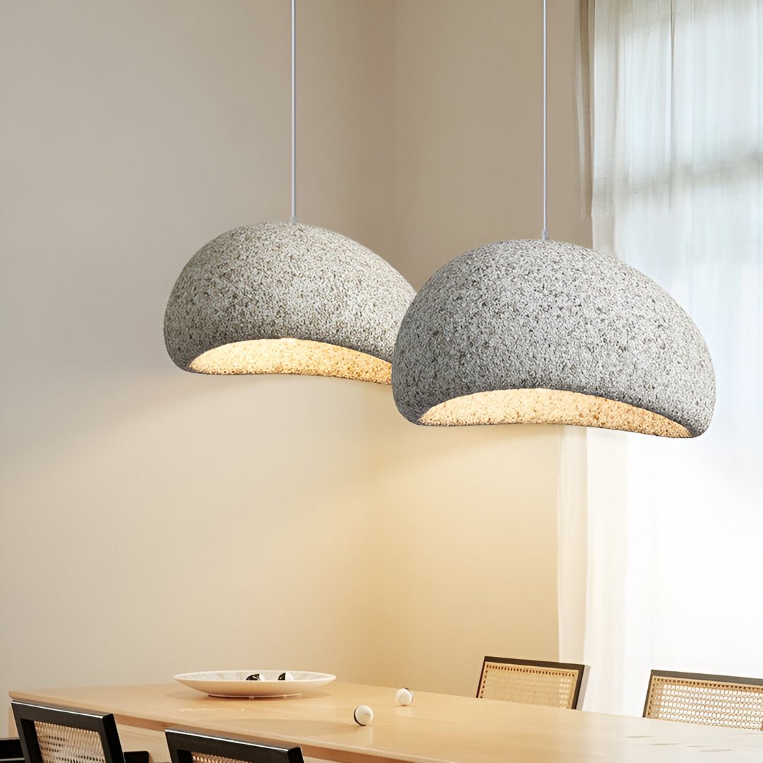 LED Pendant Light With Dome Fiberglass Shade For Modern Ceiling Fixture | Temsk