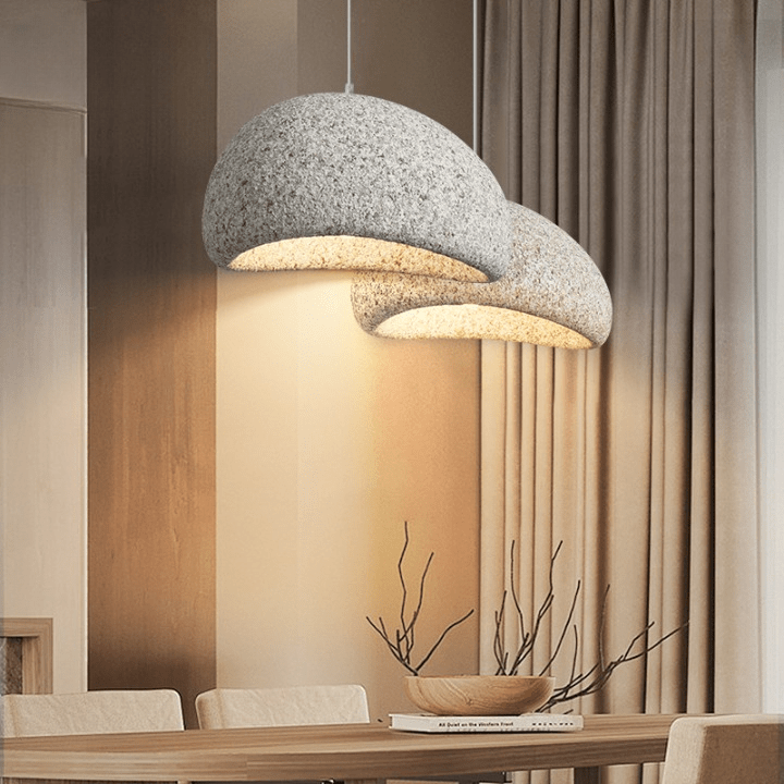LED Pendant Light With Dome Fiberglass Shade For Modern Ceiling Fixture | Temsk