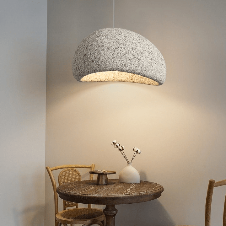LED Pendant Light With Dome Fiberglass Shade For Modern Ceiling Fixture | Temsk