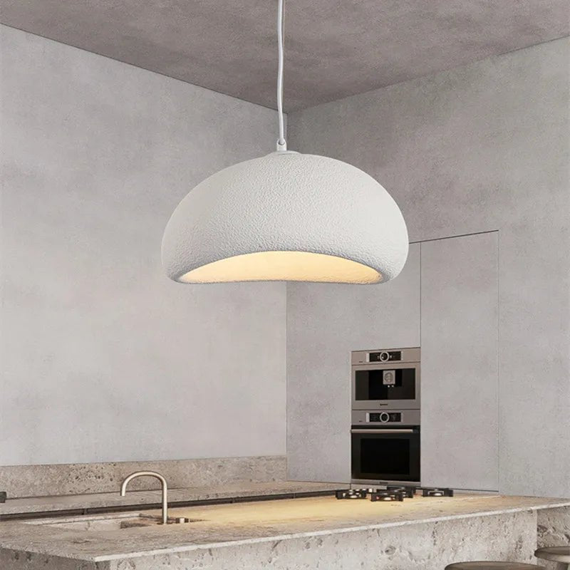 LED Pendant Light With Dome Fiberglass Shade For Modern Ceiling Fixture | Temsk