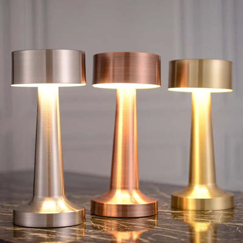 LumaNova Retro LED Wireless Rechargeable Table Lamp For Restaurants | Temsk