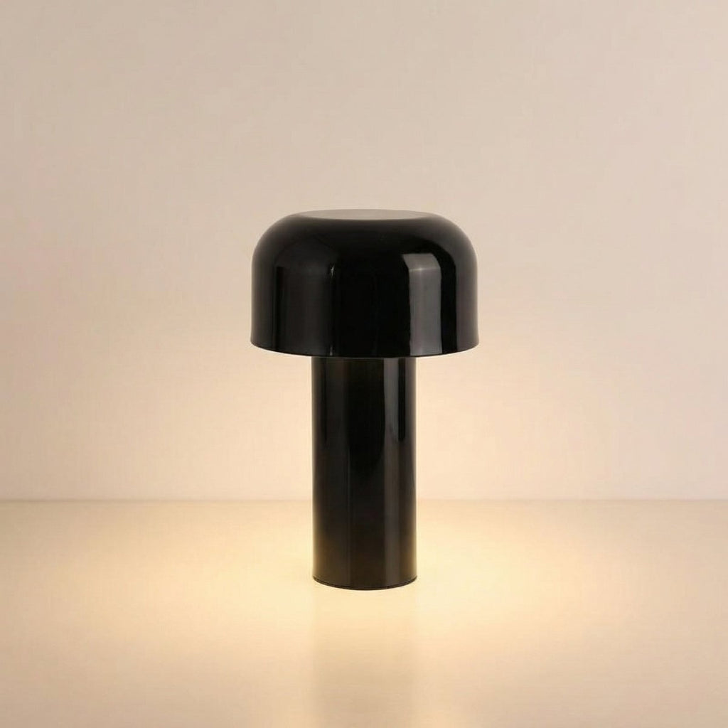 LED Mushroom Design Table Lamp With Metal Base, 12 Inches Tall | Temsk