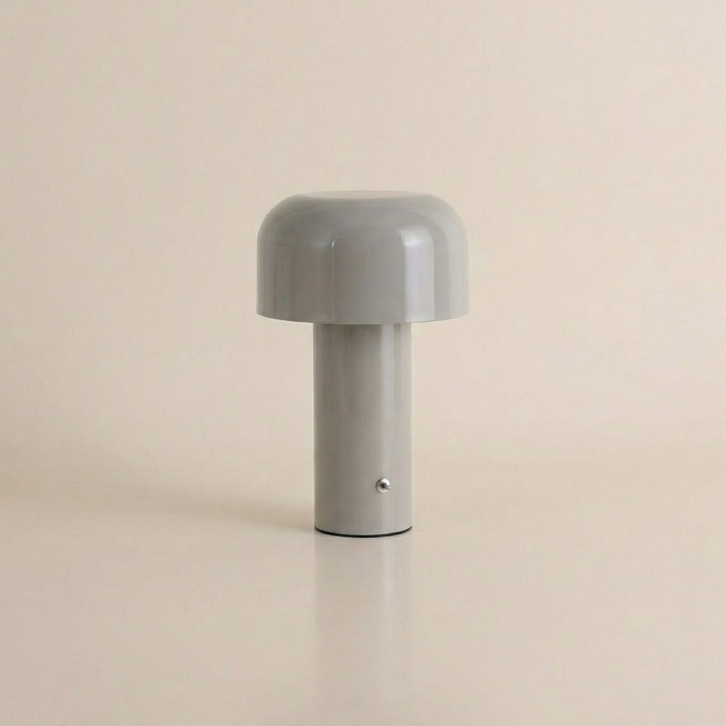 LED Mushroom Design Table Lamp With Metal Base, 12 Inches Tall | Temsk