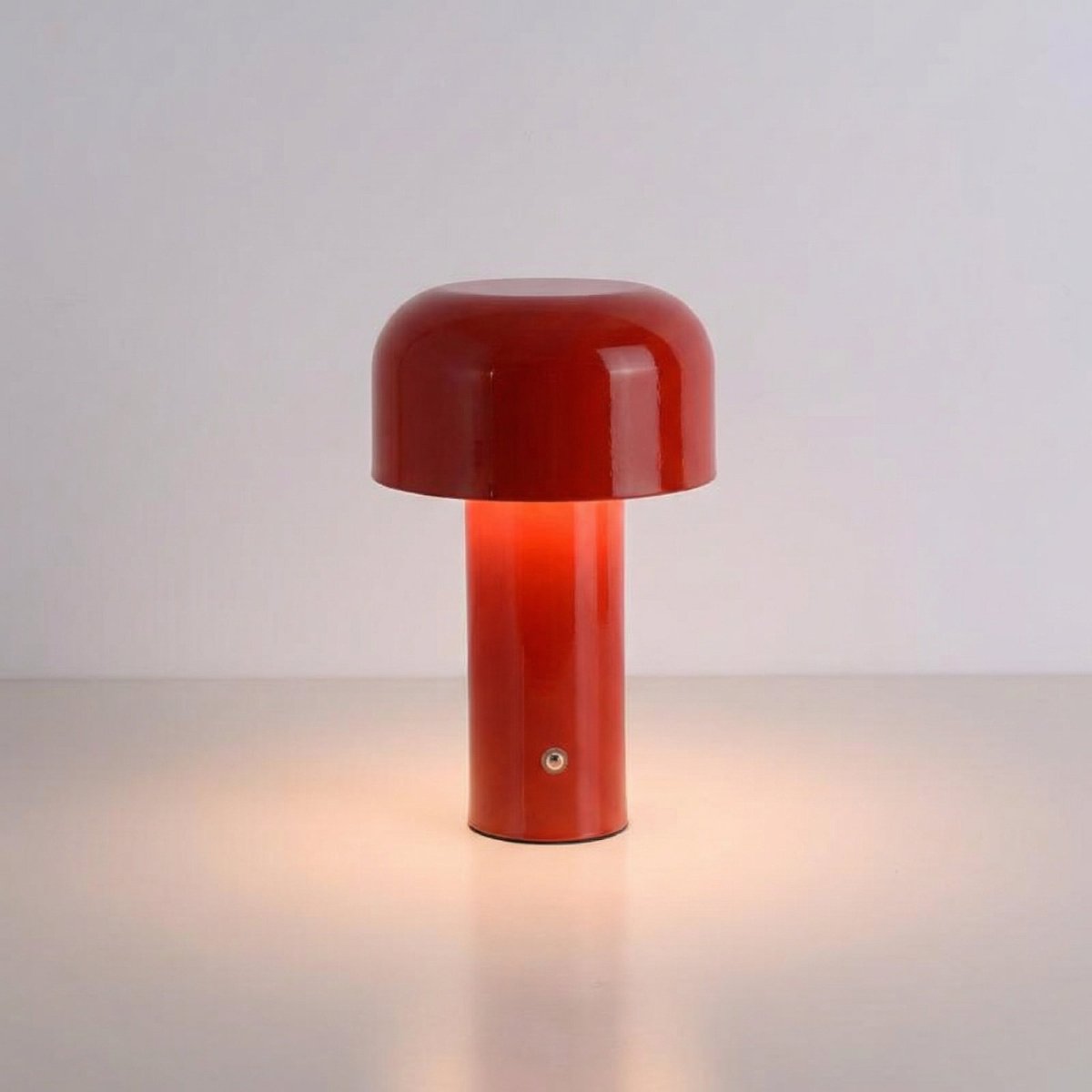 LED Mushroom Design Table Lamp With Metal Base, 12 Inches Tall | Temsk