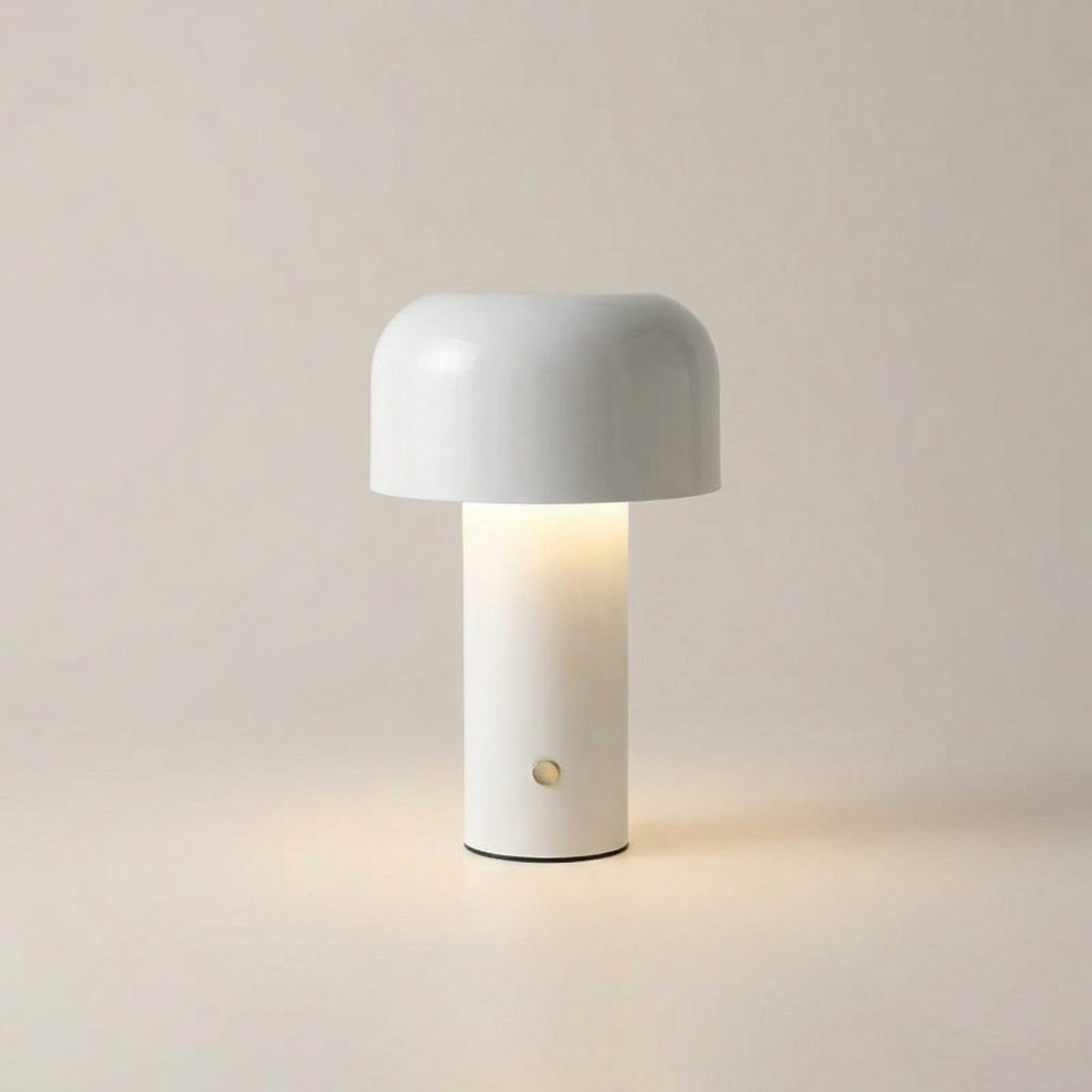 LED Mushroom Design Table Lamp With Metal Base, 12 Inches Tall | Temsk