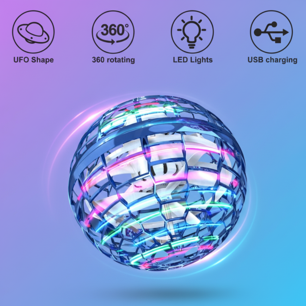 Rechargeable Hover Ball Drone Toy With LED For Indoor And Outdoor Fun | Temsk