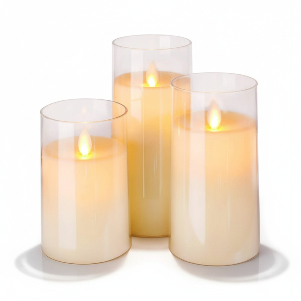 Remote-Controlled Flameless LED Candles, Warm White Decorative Set | Temsk