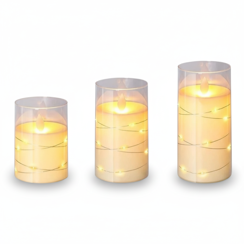 Remote-Controlled Flameless LED Candles, Warm White Decorative Set | Temsk
