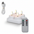 USB Rechargeable Flameless LED Candle Set With Remote Timer | Temsk