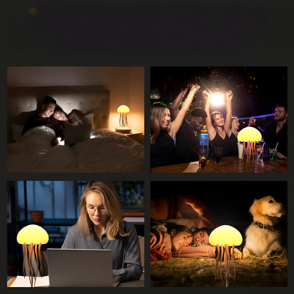 LED Jellyfish Mood Light For Calm Ambient Night Decor | Temsk
