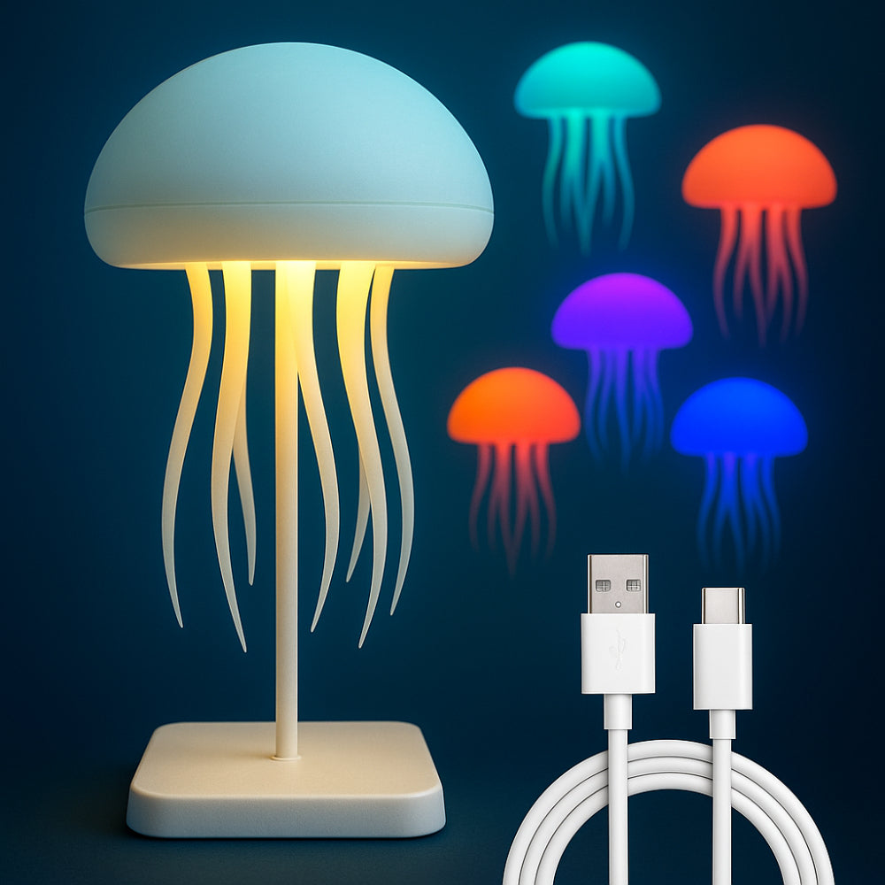 LED Jellyfish Mood Light For Calm Ambient Night Decor | Temsk
