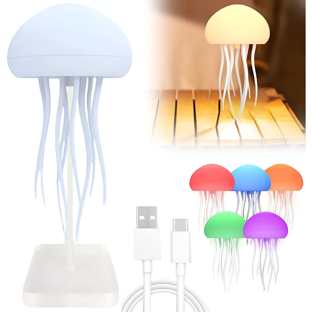 LED Jellyfish Mood Light For Calm Ambient Night Decor | Temsk