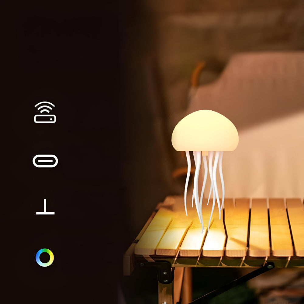 LED Jellyfish Mood Light For Calm Ambient Night Decor | Temsk