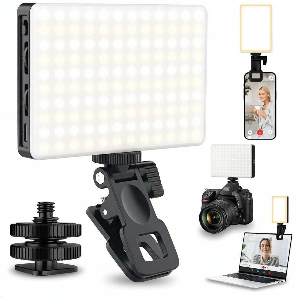 Clip-On LED Selfie Light For Phone With Adjustable Brightness And Color Temperature | Temsk
