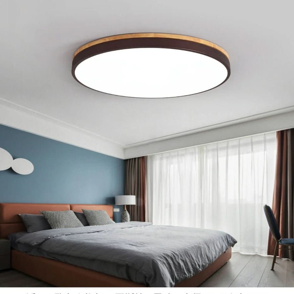 AuroraWood Modern Ceiling Light With Natural Wood For Any Room | Temsk