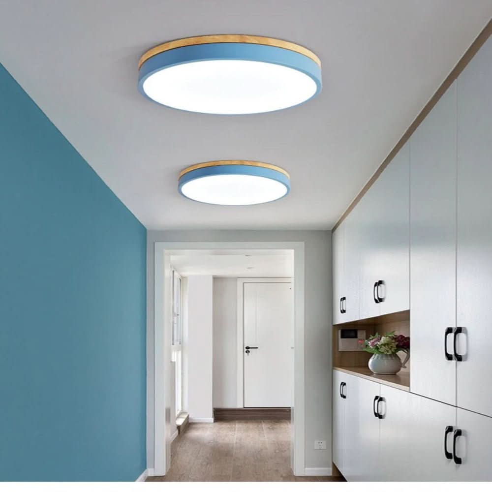 AuroraWood Modern Ceiling Light With Natural Wood For Any Room | Temsk
