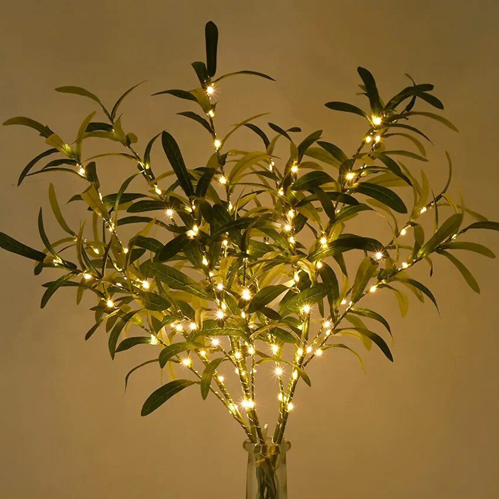 Naturinspirierte LED-Blütenzweig-Tischlampe für Wohnräume | Temsk