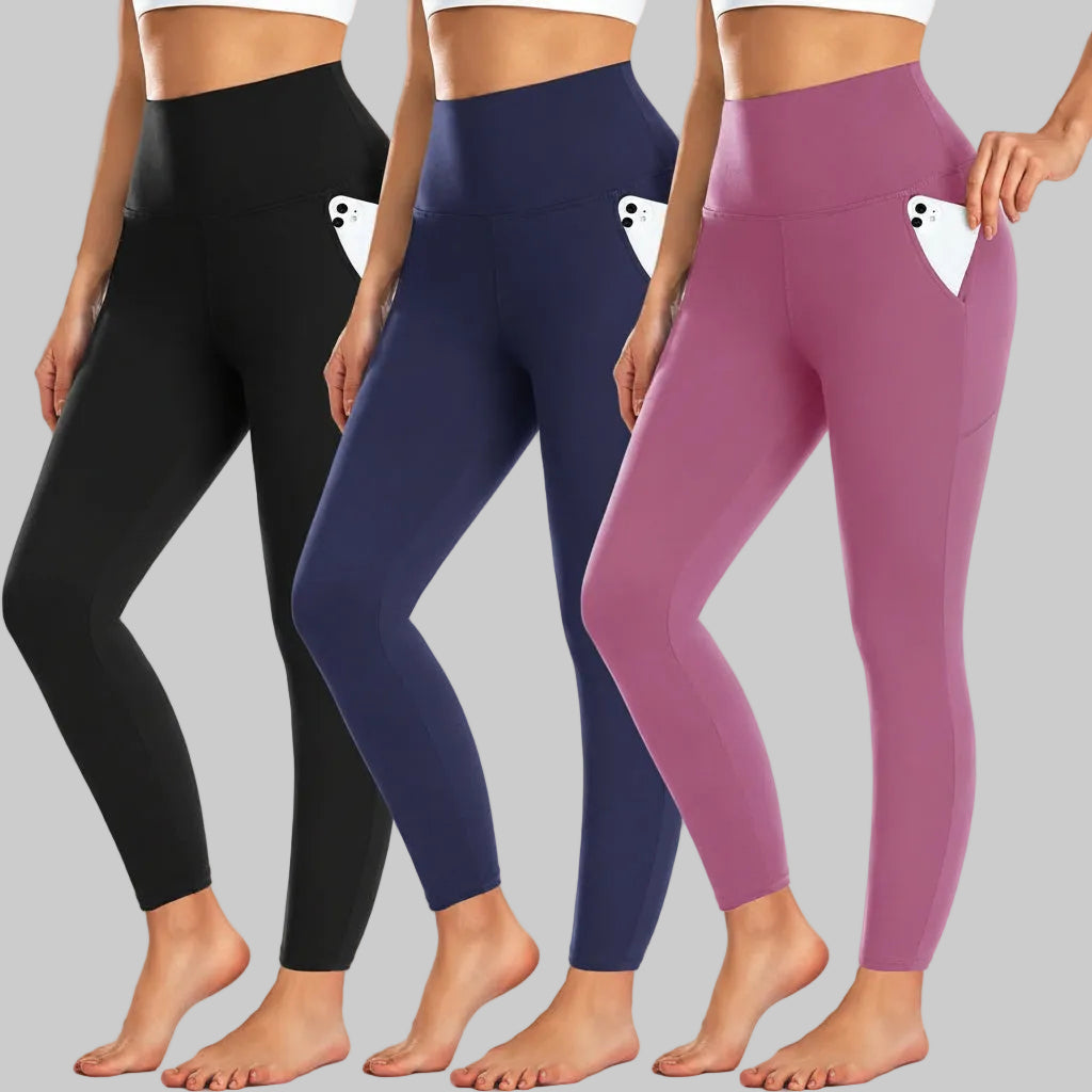 Winter High Waist Leggings With Pockets For Everyday Wear | Temsk