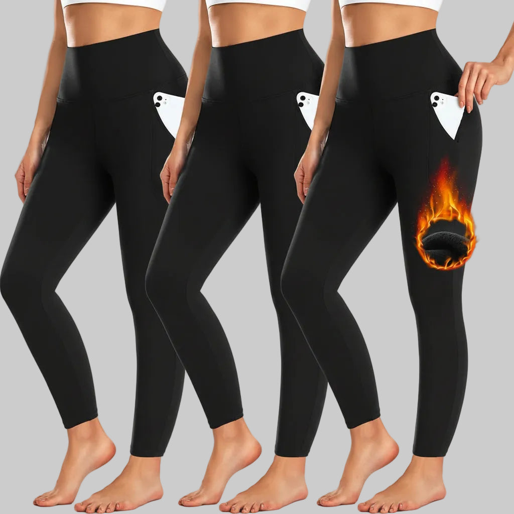 Winter High Waist Leggings With Pockets For Everyday Wear | Temsk