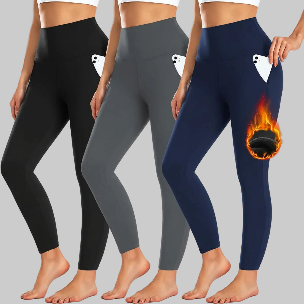 Winter High Waist Leggings With Pockets For Everyday Wear | Temsk