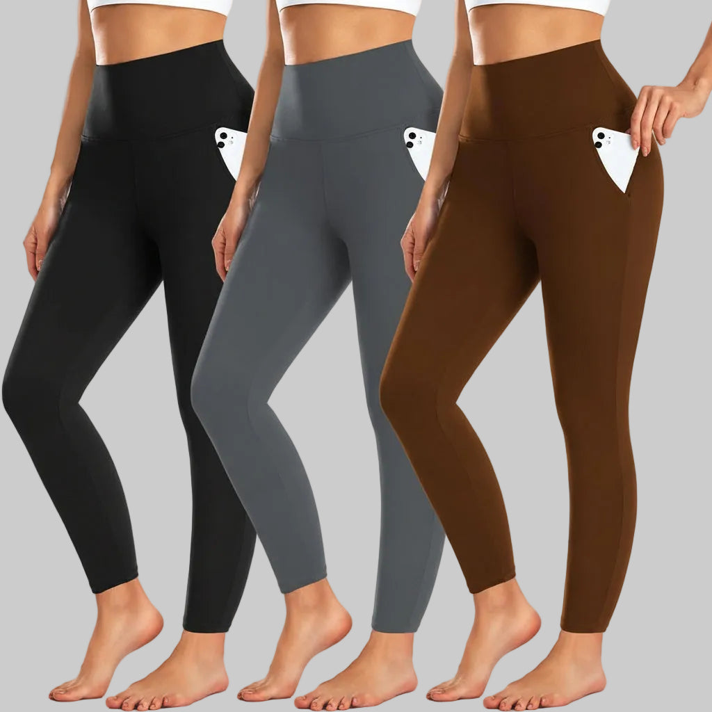 Winter High Waist Leggings With Pockets For Everyday Wear | Temsk