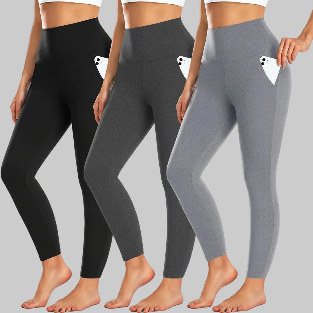 Winter High Waist Leggings With Pockets For Everyday Wear | Temsk