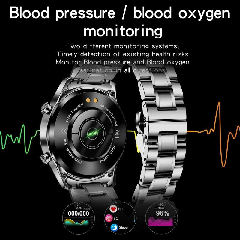 Aurelian Luxury Bluetooth Smartwatch With Full Touchscreen and Stainless Steel Band | Temsk