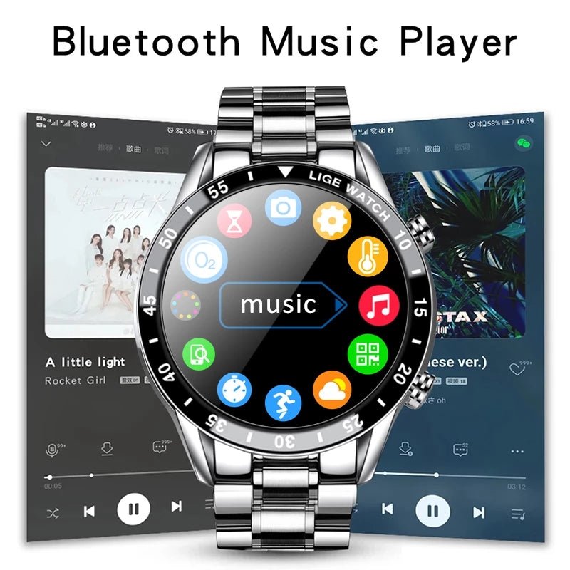 Aurelian Luxury Bluetooth Smartwatch With Full Touchscreen and Stainless Steel Band | Temsk